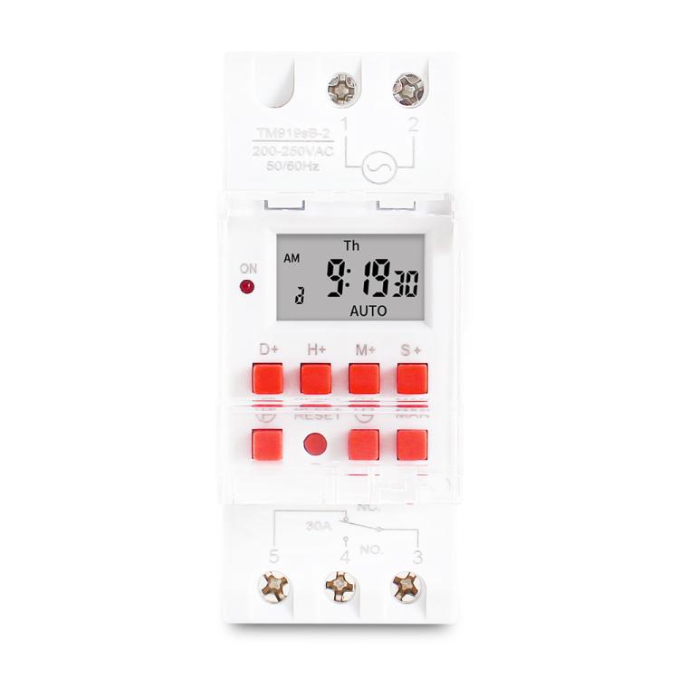 SINOTIMER TM919sB 220V 30A 1 secondo intervallo 7 giorni timer programmabile montato su guida DIN SINOTIMER TM919sB 220V 30A 1 secondo intervallo 7 giorni timer programmabile montato su guida DIN